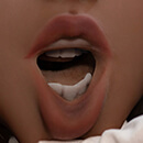 一体型舌と歯(注意：歯は柔らかいTPE素材です。)